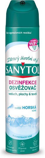 Sanytol dez.spray 300ml Horská vůně | Čistící, dezinf.prostř., dezodoranty - Osvěžovač vzduchu - Spreje a pumpičky Sanytol dez.spray 300ml Horská vůně | Čistící, dezinf.prostř., dezodoranty - Osvěžovač vzduchu - Spreje a pumpičky